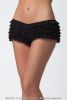 RUFFLE SHORTS W/BACK BOW BLACK O/S