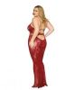 BODYSTOCKING GOWN OXBLOOD Q/S