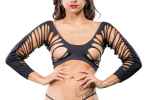 NAUGHTY GIRL BLACK SEXY LEGGING O/S (NET)