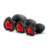 LUXE BLING PLUGS TRAINING KIT BLACK W/RED GEMS