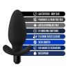 ANAL ADVENTURES PLATINUM SILICONE SADDLE PLUG BLACK