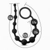 ANAL ADVENTURES PLATINUM SILICONE 10 ANAL BEADS BLACK