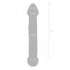 GLAS 6.5 FULL TIP TEXTURED GLASS DILDO "